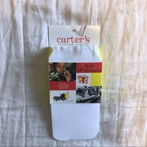 ($2 W/ BUNDLE) NWT Carters White Fashion Tights | 18-24 months